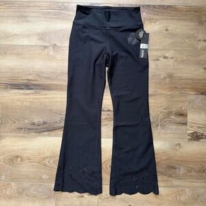 NWT CERTO Ohio State Scallop Flare Leggings 27.5 7/8 Black MSRP $85